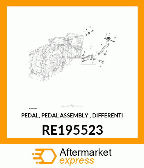 PEDAL, PEDAL ASSEMBLY , DIFFERENTI RE195523