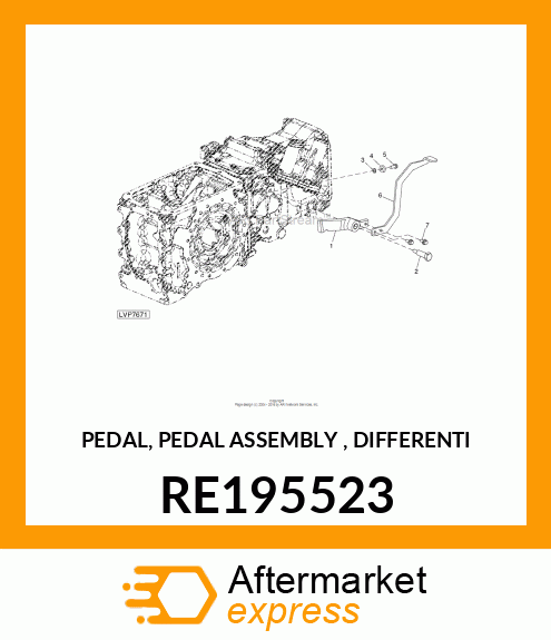 PEDAL, PEDAL ASSEMBLY , DIFFERENTI RE195523