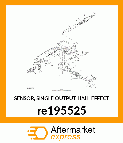 SENSOR, SINGLE OUTPUT HALL EFFECT re195525