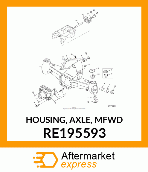 HOUSING, AXLE, MFWD RE195593