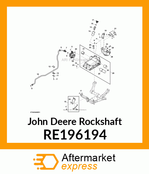 ROCKSHAFT, MECH, W/BUSHINGS amp; PIN RE196194