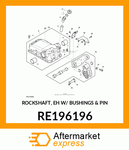 ROCKSHAFT, EH W/ BUSHINGS amp; PIN RE196196