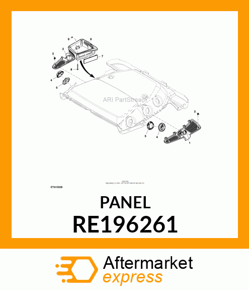 GRILLE, LH RECIRCULATION, ASSEMBLY RE196261