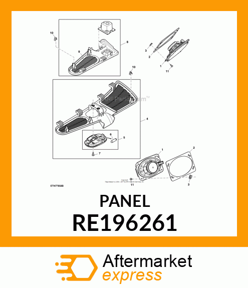 GRILLE, LH RECIRCULATION, ASSEMBLY RE196261