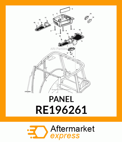 GRILLE, LH RECIRCULATION, ASSEMBLY RE196261