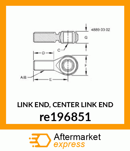 LINK END, CENTER LINK END re196851