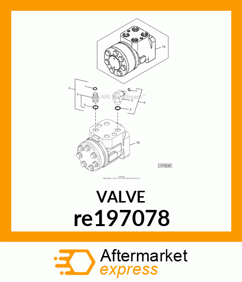 VALVE, VALVE, STEERING VALVE 100CC, re197078