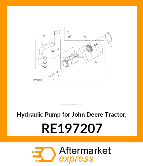 HYDRAULIC PUMP, 22.9/10 CC RE197207