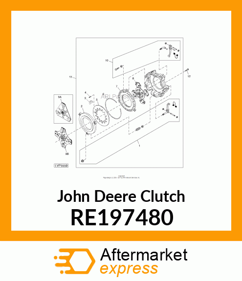 CLUTCH, DOUBLE, LOW CAPACITY RE197480