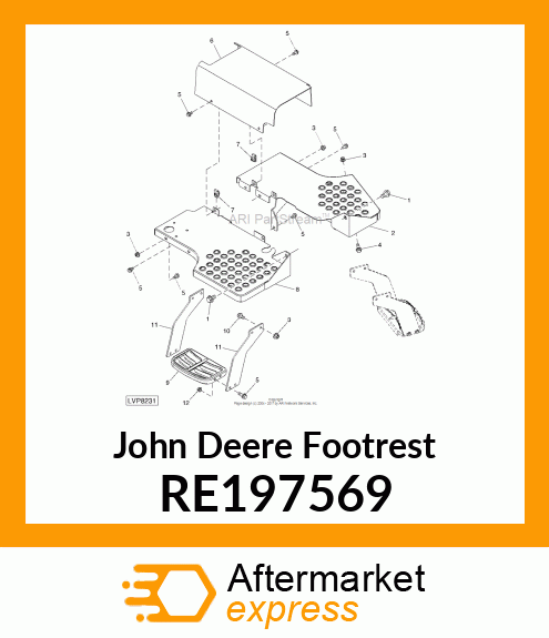 FOOTREST, RH RE197569