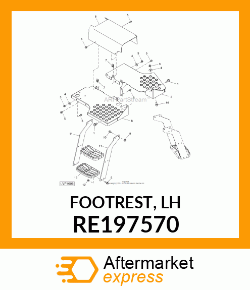 FOOTREST, LH RE197570