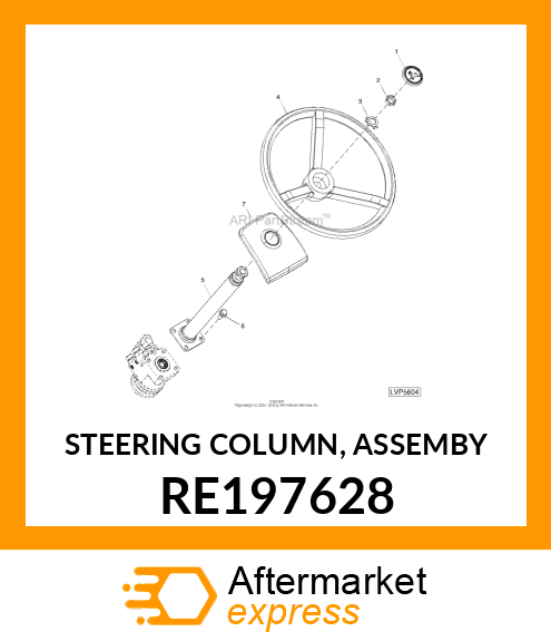 STEERING COLUMN, ASSEMBY RE197628