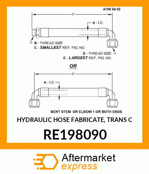 HYDRAULIC HOSE RE198090