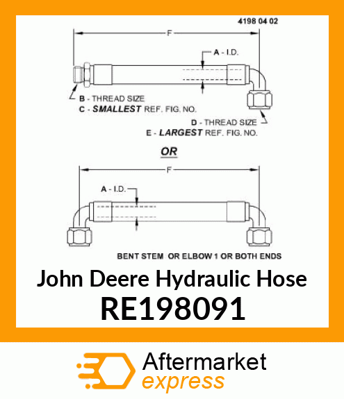 HYDRAULIC HOSE RE198091