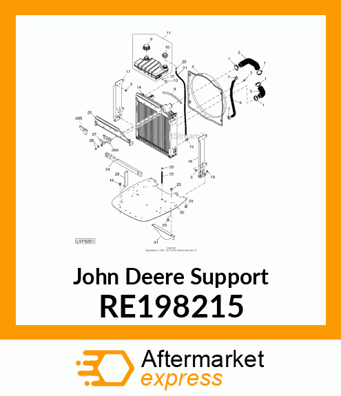 SUPPORT, LH VERTICAL RADIATOR RE198215