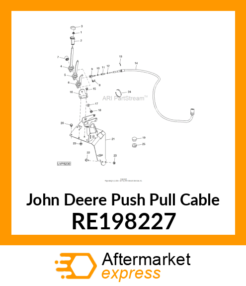 PUSH PULL CABLE, SCV LEVER RE198227