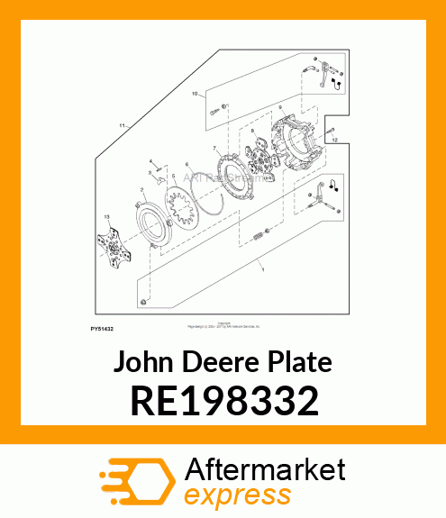 PLATE, PTO CLUTCH RE198332