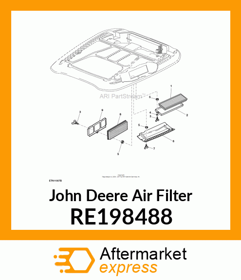 AIR FILTER, FRESH AIR CAB AIR FILTE RE198488