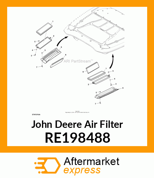 AIR FILTER, FRESH AIR CAB AIR FILTE RE198488