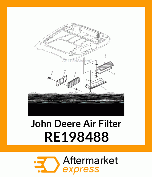 AIR FILTER, FRESH AIR CAB AIR FILTE RE198488