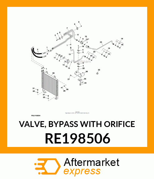 VALVE, BYPASS WITH ORIFICE RE198506