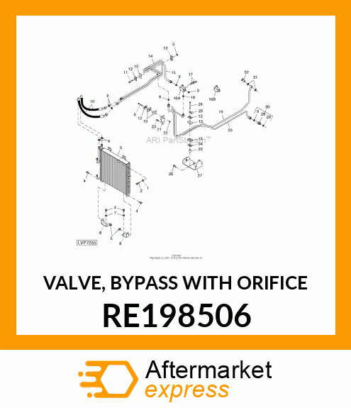 VALVE, BYPASS WITH ORIFICE RE198506