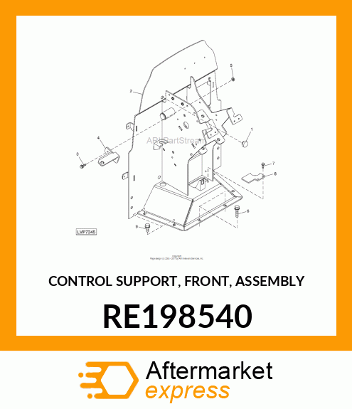 CONTROL SUPPORT, FRONT, ASSEMBLY RE198540