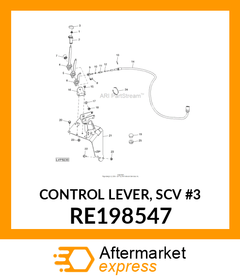 CONTROL LEVER, SCV #3 RE198547