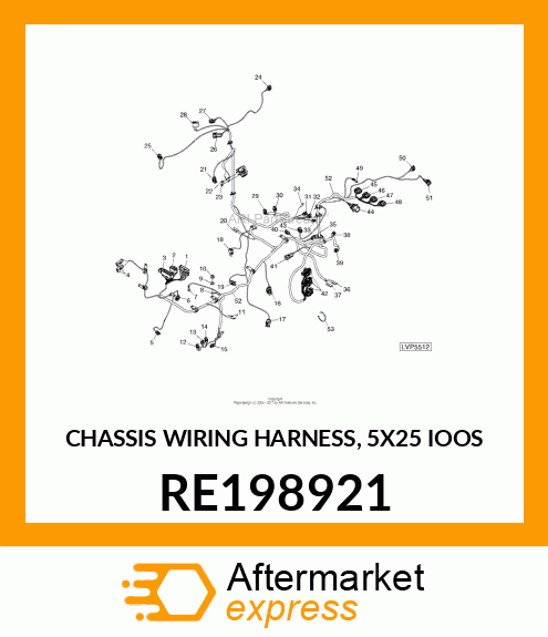 CHASSIS WIRING HARNESS, (5X25 IOOS) RE198921