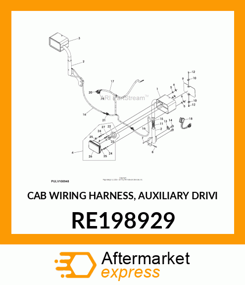 CAB WIRING HARNESS, AUXILIARY DRIVI RE198929