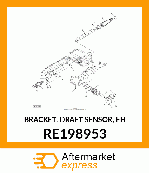 BRACKET, DRAFT SENSOR, EH RE198953