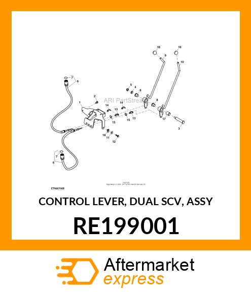 CONTROL LEVER, DUAL SCV, ASSY RE199001