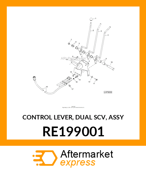 CONTROL LEVER, DUAL SCV, ASSY RE199001