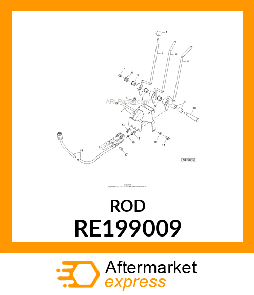 CONTROL LEVER, TRIPLE SCV, ASSY RE199009