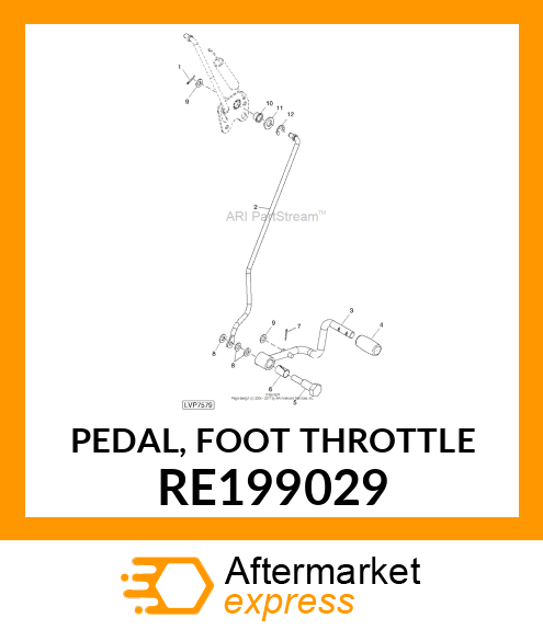 PEDAL, FOOT THROTTLE RE199029