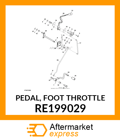 PEDAL, FOOT THROTTLE RE199029