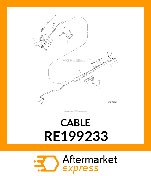 PUSH PULL CABLE, THOTTLE LIMITER RE199233