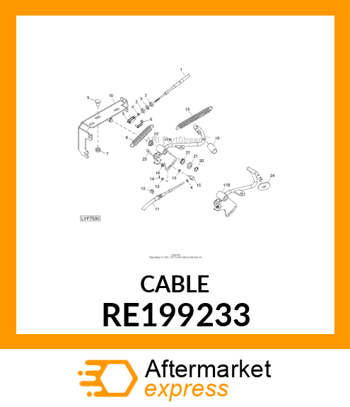 PUSH PULL CABLE, THOTTLE LIMITER RE199233