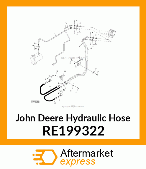 HYDRAULIC HOSE, ASSEMBLY STEERING RE199322