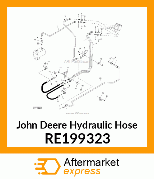 HYDRAULIC HOSE, ASSEMBLY STEERING, RE199323