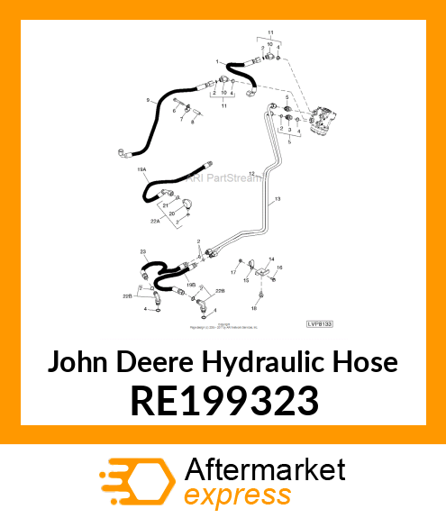 HYDRAULIC HOSE, ASSEMBLY STEERING, RE199323