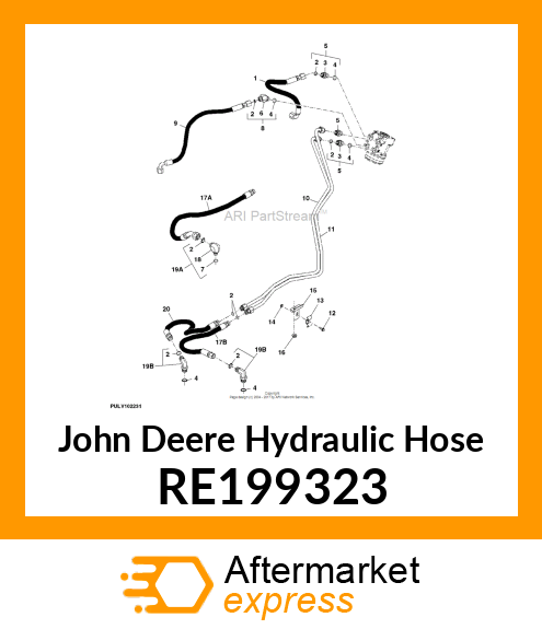 HYDRAULIC HOSE, ASSEMBLY STEERING, RE199323