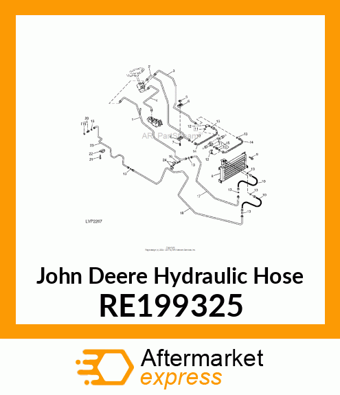 HYDRAULIC HOSE, ASSEMBLY STEERING RE199325