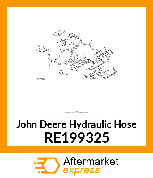 HYDRAULIC HOSE, ASSEMBLY STEERING RE199325