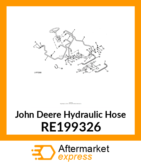 HYDRAULIC HOSE, ASSEMBLY STEERING RE199326