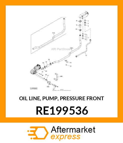 OIL LINE, PUMP, PRESSURE FRONT RE199536