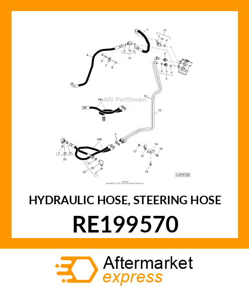 HYDRAULIC HOSE, STEERING HOSE RE199570