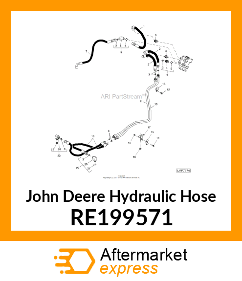 HYDRAULIC HOSE, STEERING HOSE RE199571