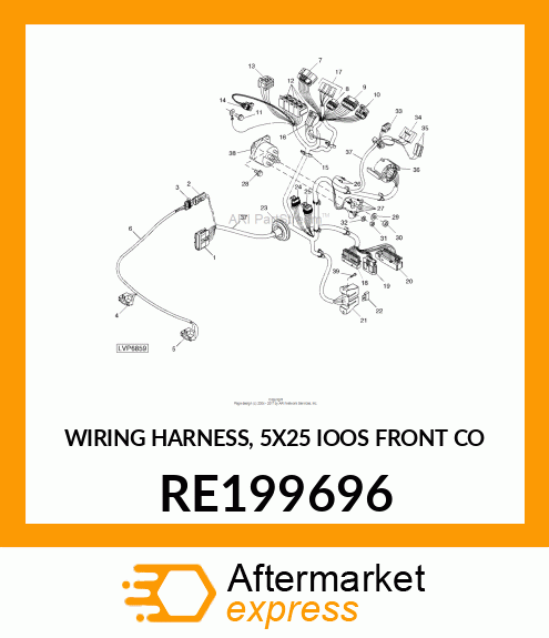 WIRING HARNESS, 5X25 IOOS FRONT CO RE199696