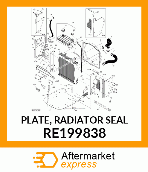 PLATE, RADIATOR SEAL RE199838